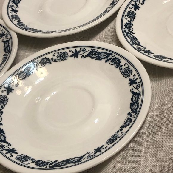 5 Corelle Old Town Blue 6” Saucers - Picture 3 of 7